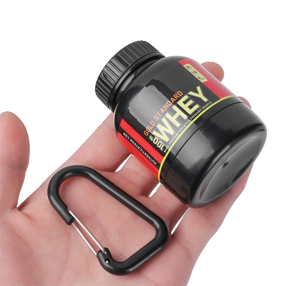 Mini Protein Powder Bottles with Keychain